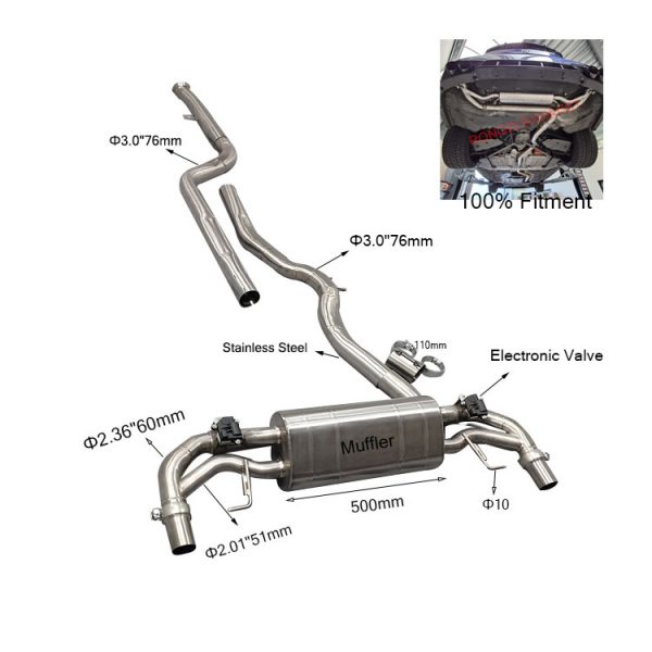 Titanium / Stainless Exhaust Catback for BMW 330i G20/G21 | B48 Engine