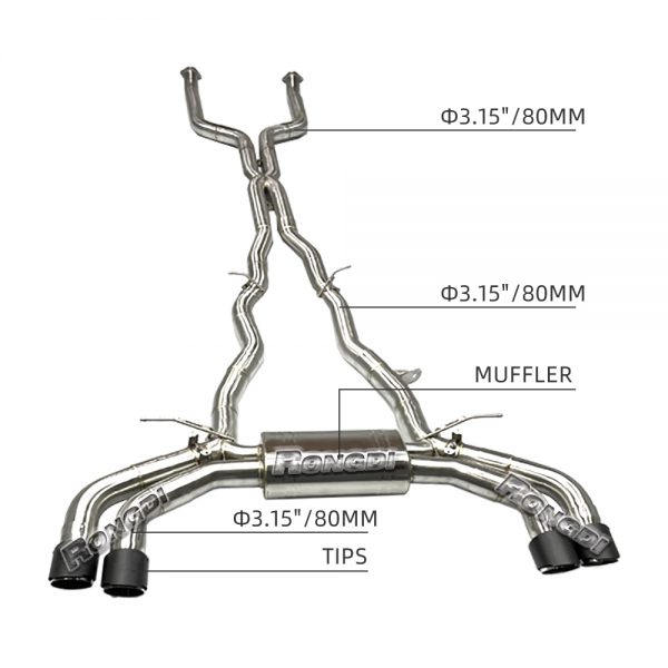 BMW M5 G90 Cat-Back Exhaust System | High-Performance Stainless Steel Upgrade