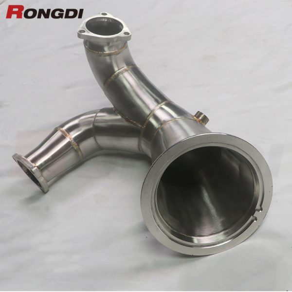 Performance Heat Shield Downpipes for Audi S4 / S5 B9 | Brushed Finish | Turbo Upgrade - 图片 3