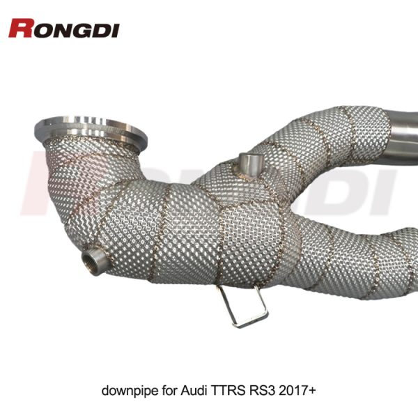 Audi RS3 / TTRS 2.5T Straight Downpipe 2017+ | Brushed Finish with Heat Shield | Performance Front Pipe Upgrade - 图片 3