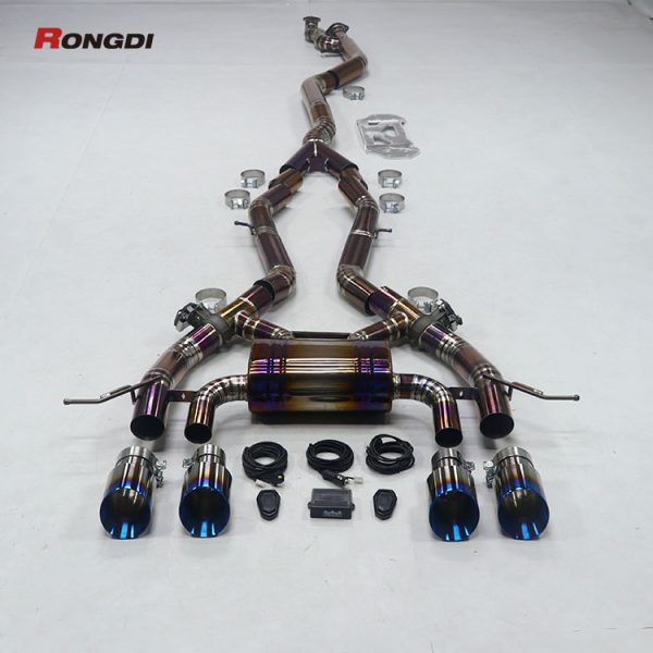 BMW M3 G8X Titanium Exhaust Catback System Burnt Blue Tip Upgrade - 图片 5