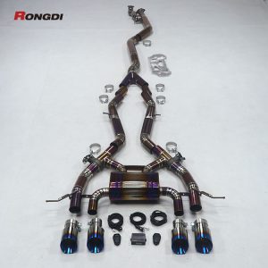 BMW M3 G8X Titanium Exhaust Catback System Burnt Blue Tip Upgrade