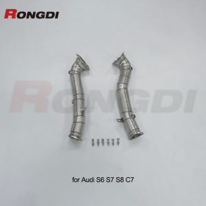 Performance Downpipe for Audi S6 / S7 / S8 C7 4.0T V8 – Stainless Steel / Heat Shield Optional