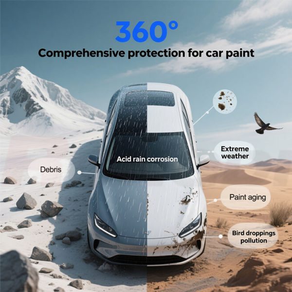 7-Year Warranty TPU PPF Car Paint Protection Film – USA Standard, Self-Healing, Super Hydrophobic, Clear Gloss Wrap