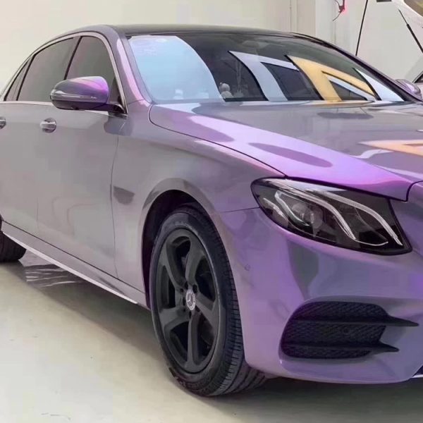 Factory Wholesales 1.52*30M Dream Series Fantasy Gray and Purple Car Color Changing Film Car Vinyl Wrapping Film - Image 5