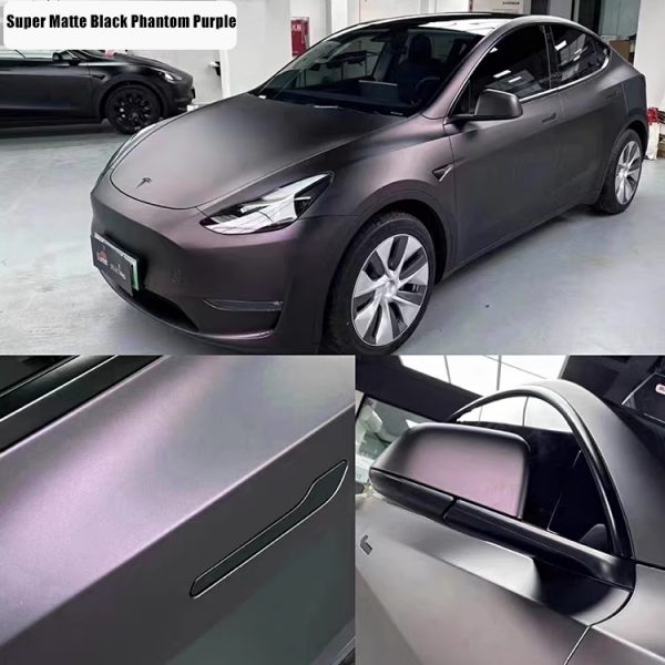 Ultra Matte Metallic Car Wrap Vinyl – AMG Mountain Grey Color Change Film - Image 3