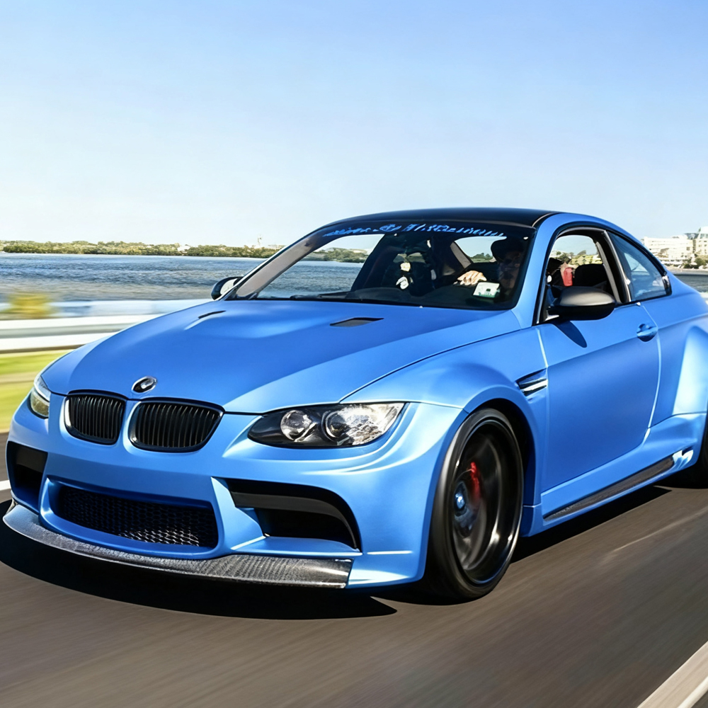 Gloss Blue Car Wrap