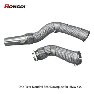 3.5 Inch Reducing Straight Turbo Downpipe for BMW M3 M4 G80 M3 M4 G82 S58 3.0T 2021-UP Exhaust One Piece Mandrel Bent Pipes