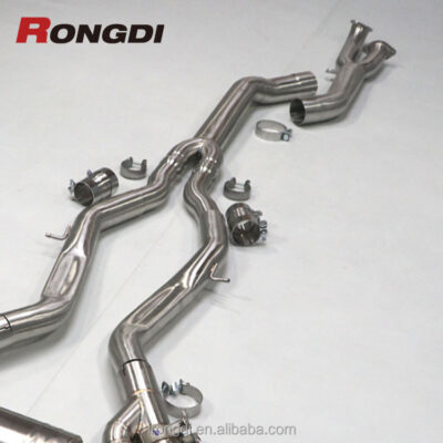 Racing Stainless Steel Valved Exhaust Catback for BMW G80 M3/M4 G82 G8X S58 Engine 3.5inch Single Exhaust Pipes With Bracket