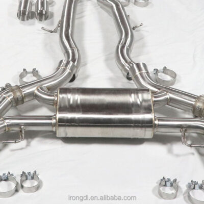 Valved Catback for BMW X3M F97 F98 S58 3.0T 304 Stainless Steel Valvetronic Exhaust System with Golssy Black Tips